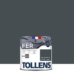 Tollens - Peinture extérieure fer 2 en 1 - Ultra Résistante - Protection antirouille - Laque Riche en Résine - Sans Sous-Couche - Entretien Facile - Brillant - Gris Anthracite - 0,5L = 8m2