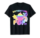 Rainbow Pop It Birthday Girl 10 Yr Old 10th Birthday Pop it T-Shirt