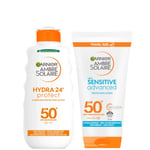 Garnier Ambre Shea Butter Sun Protection Cream SPF50 and Mini 50ml Bundle