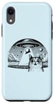 Coque pour iPhone XR Alien Cat Meme - Drôle de vaisseau spatial OVNI