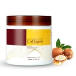 Collagen Hair Mask, Repair Collagen Hair Mask, Natural Argan Oil Hair Mask, Power Hair Collagen Treatment, Deep Conditioning Hair Root Repair for All Hair Type (200 ml 6.76fl.oz)