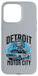 Coque pour iPhone 15 Pro Max Detroit Motor City Lion Muscle Car T-shirt graphique