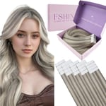 Fshine Tape Extension Cheveux Adhesive 14 Pouces 50g Cheveux Extensions Glue Couleur 19 Gris Argent Et 60 Blond Platine 20 Pcs Remy Cheveux Extensions Real Human Cheveux