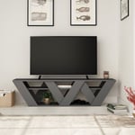 Meuble TV design gris anthracite 158 cm NOLI