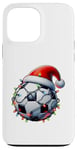 Coque pour iPhone 13 Pro Max Futbol Chapeau de Noël pour baby-foot