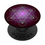 Cool Metatron Cube Geometric Design Sacred Geometry Galaxy PopSockets PopGrip - Support et Grip pour Smartphone/Tablette avec un Top Interchangeable PopSockets PopGrip Adhésif