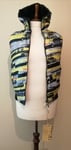 John Galliano Reversible Gazette Print Hooded Gilet Yellow Size Boys 14yrs