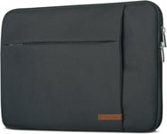 Housse Ordinateur Portable 13 Pouces Anthracite - London Sac Pour Asus Acer Dell Hp Lenovo Microsoft Surface Book & Autres Sac À Main Pc Ultrabook 13"" - 13,3"" Résistant À L`Eau Avec 2 Poches