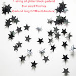 13Ft Eid Mubarak Decor Irisoiva Twinkle Paper Star Moon Circle-Glitter Black Star