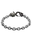 Diesel Bracelet for Men Pillar, 18.5cm Silver Stainless Steel Bracelet, DX1146040