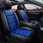 EET Car Non-Slip Leather Seat Cushion Cover Universal Four Seasons 5-Seater Front And Back Seat Protectors - Comfortable And Breathable,Blue