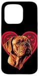 Coque pour iPhone 15 Pro Saint-Valentin Dogue de Bordeaux