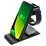 SPGUARD 3 in 1 Wireless Charging Station Compatible for Apple Products Multiple Devices Apple Watch 7 SE 6 5 4 3 2 AirPods 3/ Pro/2 iPhone 13 12 11 Pro Max/X/XS/XR/Pixel 6 Wireless Charger Stand