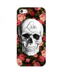 Coque Iphone 7 Iphone 8 tete de mort love fleur liberty skull