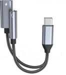 USB-C - 3,5 mm:n äänikuulokesovitin - HiFi ja laturi 2-in-1 Yhteensopiva Apple iPhone 15 Samsung Galaxy S24 S23 S22 S21 S20 Plus Pro Max Ultra Pixel iPadin kanssa - Type C - Jack Dongle -sovitin