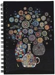 Bug Art - Decorative Flower Vase A6 Notebook - Foil Finished Hard Cover