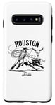 Coque pour Galaxy S10 Houston Texas Rodeo Bull Rider Steer Wrangler Cowboy