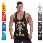 Gold's Gym GGVST003 Men's Muscle Joe Premium Stringer Vest, Black, S