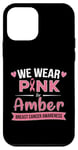 Coque pour iPhone 12 mini Ruban rose « We wear pink » pour l'ambre, le cancer du sein