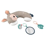 Fisher-Price Coussin d’Éveil Faon avec 3 Jouets d’éveil sensoriels, Coussin d’Appui Confortable et Lavable, Jouet d'activité et développement pour Nouveau-Nés, HJJ16