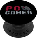 PC Gamer Jeux Console Souris Cadeau Pour Le Joueur Gaming PopSockets PopGrip - Support et Grip pour Smartphone/Tablette avec un Top Interchangeable