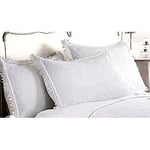 Emma Barclay Mafalda - Cotton Rich Jacquard Pillow Sham in White - PilloWidth Sham