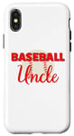 Coque pour iPhone X/XS Oncle de baseball pour homme, famille, oncle de baseball amusant assorti