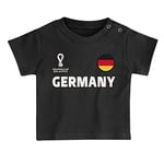 FIFA Unisex Kinder Official World Cup 2022 Tee & Short Set, Toddlers, Germany, Team Colours, Age 3, White, Medium
