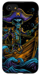 Coque pour iPhone SE (2020) / 7 / 8 Aventure de pirate extraterrestre, capitaine des pirates de