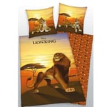 Disney Lion King Set of 2 Duvet Cover 140 x 200 cm + Pillowcase 60 x 60 cm, Cotton Cover, Washable Resistant, Heroic Print, Model LK9011-YELLOW-140 x 200