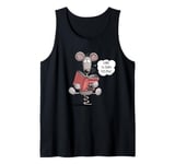 Rat Reading Scary Book For Book Lover Dare To Turn The Page Tank Top