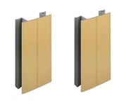 2x Jonction de plinthe 120mm or doré multi angle Angulaire Coin Cuisine Raccord Connecteur Pied de meuble Profil PVC Plastique Finition