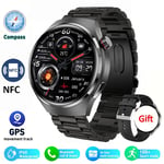 2024 Mens Smart Watches Health Monitor Bluetooth Call NFC GPS Tracker Waterproof