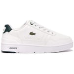 Baskets enfant Lacoste  BASKETS  T-CLIP ENFANT BLANCHES ET VERT FONCÉ