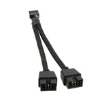 Moderkort Usb 2.0 9-stiftskontakt 1 till 2 förlängningshubb Splitter Adapter Konverter