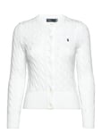 Polo Ralph Lauren Cable-Knit Cotton Crewneck Cardigan Vit