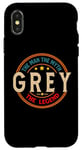 Coque pour iPhone X/XS Gris The Man The Myth The Legend Vintage Personnalisé