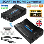 SCART to HDMI Converter Composite Audio Video Scaler With HDMI Cable AV Adapter