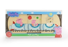 peppa pig wooden pull and play new