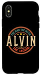 Coque pour iPhone X/XS ALVIN The Man The Myth The Legend Vintage Personnalisé