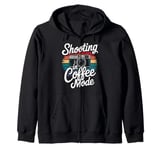 Shooting In Coffee Mode Photographer Camera Zip Hoodie