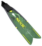 SEAC Booster Palmes Longues à voilures interchangeables pour l'apnée et la Chasse sous-Marine Unisex-Adult, Vert/Jaune, 36/38