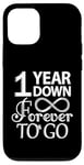 iPhone 12/12 Pro 1 Year Down Forever To Go - 1st Wedding Anniversary Day Case