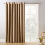 Sun Zero Easton occultant Patio Porte Panneau de Rideau, 254 x 213,4 cm, Orge Marron, Marron Taupe, 100" x 84"