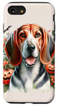 iPhone SE (2020) / 7 / 8 American English Coonhound Dog Halloween Watercolor Artwork Case