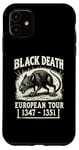 Coque pour iPhone 11 Black Death European Tour Plague Rat Histoire médiévale