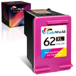 ColoWorld Remanufactured Ink Cartridges for hp 62 Colour XL 62XL for hp Envy 5540 7640 5640 5546 5660 5644 5544 5541 5646 5543 5545 5542 5547 5548 5549 5642 5665 OfficeJet 250 200 5740 5742 Printer