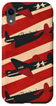 Coque pour iPhone XR Coque de téléphone rétro à rayures rouges vintage WWII P40 Tiger Warbird