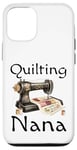 Coque pour iPhone 12/12 Pro Patchwork vintage avec machine à coudre Nana Queen