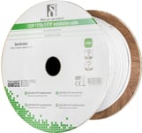 DELTACO F/FTP folieskärmad inst.kabel, Cat6a, LSZH, 305m rulle, vit (TP-51C)